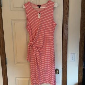 NWT Talbots lightweight sleeveless faux-wrap dress